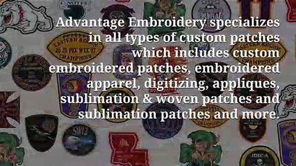 Custom Made Patches - Advantage Embroidery