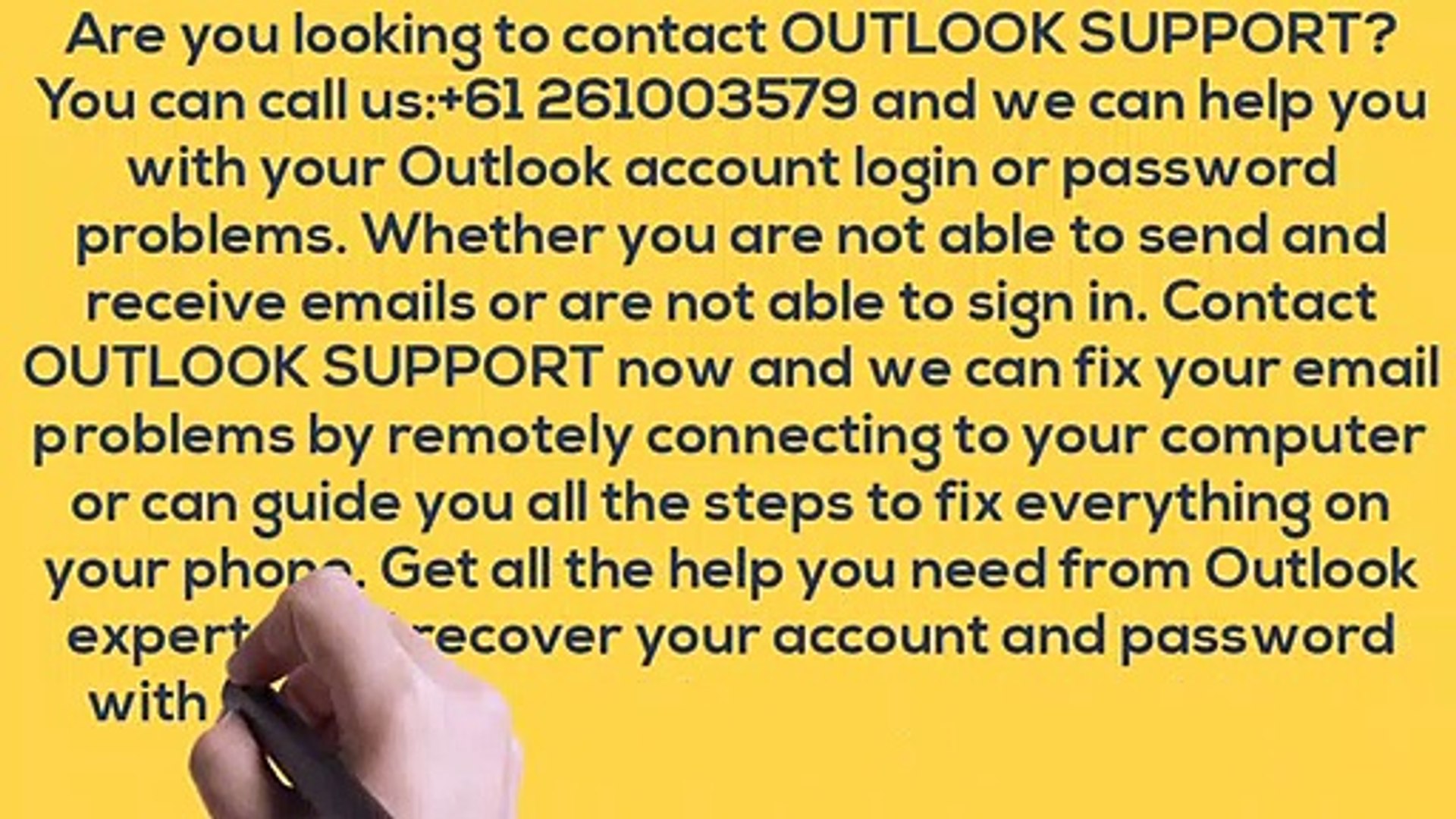 ⁣Outlook Support: +61 261003579