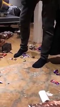 Ce chiot a déchiqueté tous les paquets cadeaux de noel dans la maison !