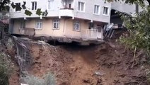 Un immeuble en équilibre dans la vide s'effondre suite à un glissement de terrain !