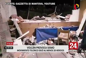 Italia: volcán provoca fuerte sismo y deja al menos 28 heridos