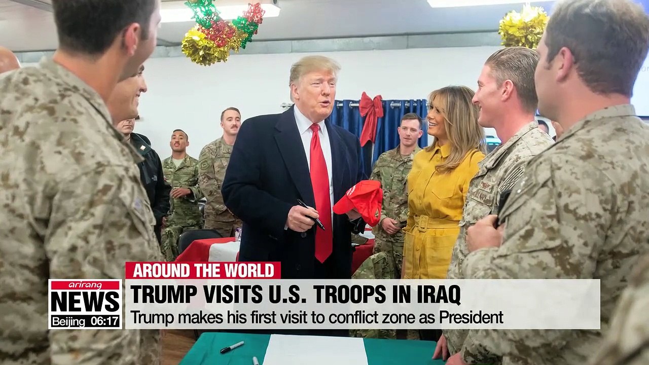 Trump makes surprise visit to U.S. troops in Iraq, his first as President