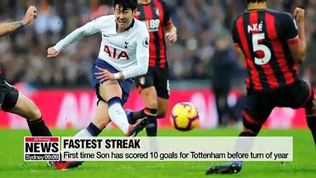 Tottenham's Son Heung-min scores his 9th, 10th goals of season in win against Bournemouth