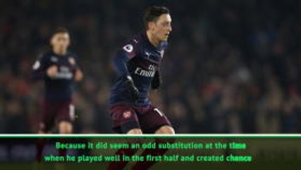 Emery insists Ozil substitution was purely tactical