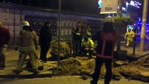 Kadıköy'de iş makinesi doğal gaz borusunu deldi - İSTANBUL