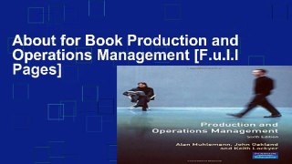About for Book Production and Operations Management [F.u.l.l Pages]