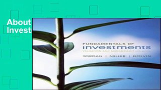 About for Book Fundamentals of Investments [Read's_O.n.l.i.n.e]