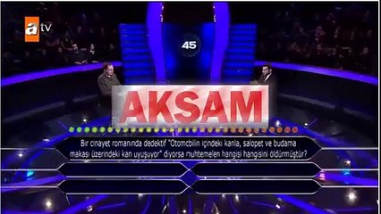 Kim Milyoner Olmak İster’e damga vuran soru