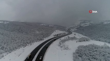 Kar Yağışı Sonrası Kartpostallık Manzaralar Havadan Böyle Görüntülendi