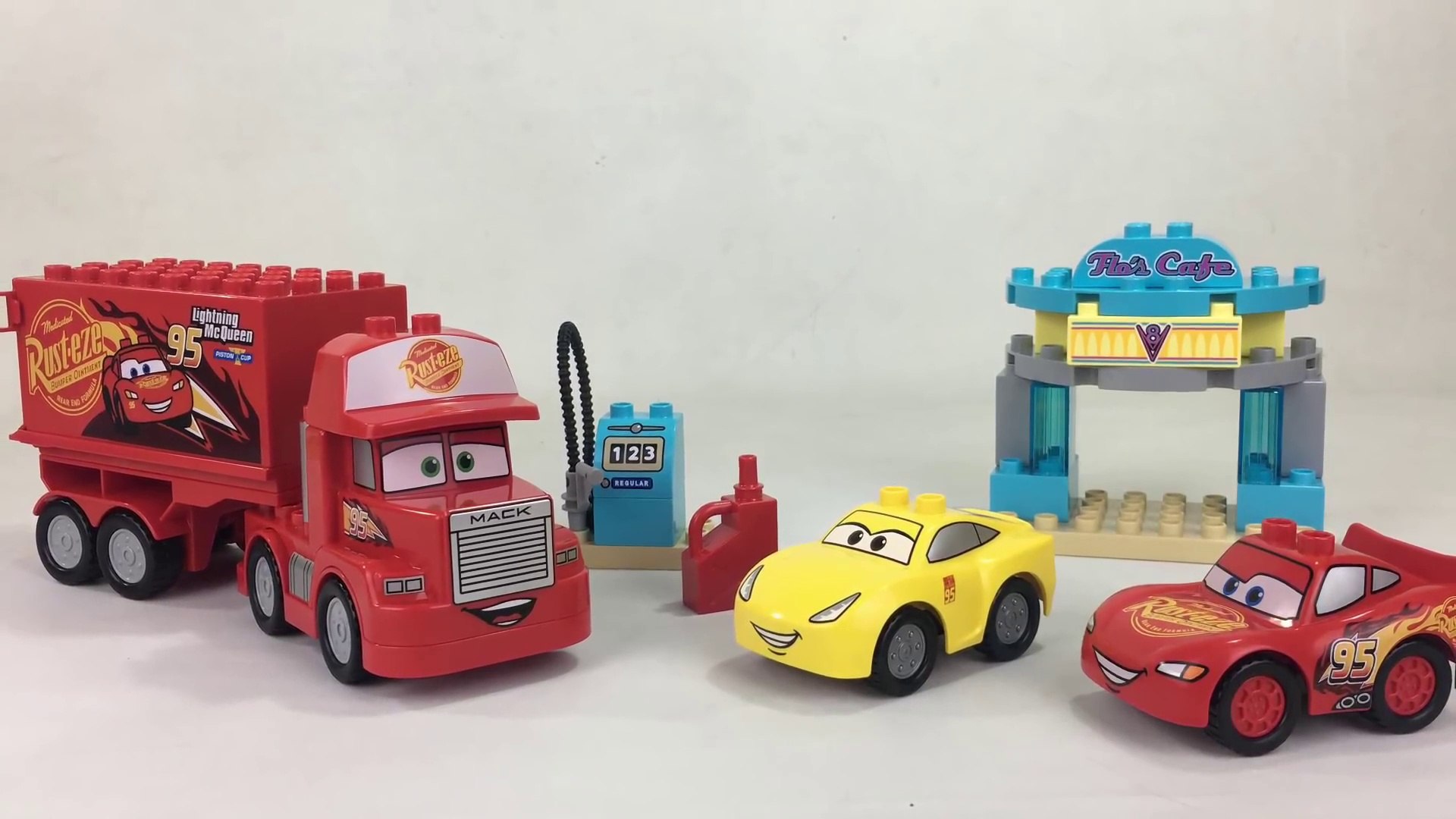 Cars 3 Lego Duplo Flo's Cafe Lightning McQueen Cruz Ramirez Mac || Keith's  Toy Box - video Dailymotion