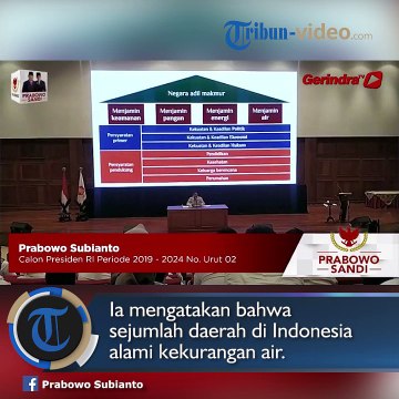Prabowo Subianto: Kalau Tak Diantisipasi, 2025 Kita Krisis Air, Air Laut Naik, dan Krisis Minyak