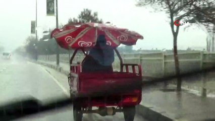 Trafikte şaşırtan görüntü