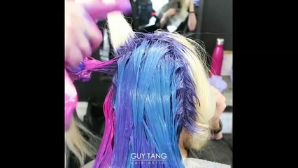 Cabelos Coloridos Perfeitos  NEW Hair color transformation (Neon Hairtyle Tutorials)