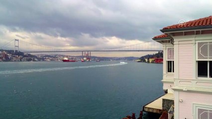 DRONE  - Dev petrol arama platformu, İstanbul Boğazı'ndan geçiyor (4) - İSTANBUL