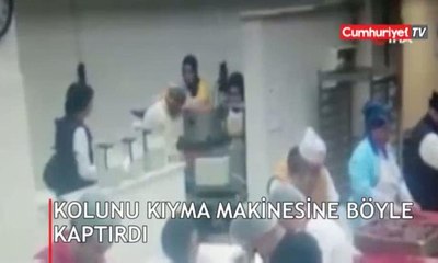 Kolunu kıyma makinesine böyle kaptırdı