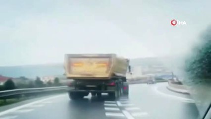 Büyükçekmece'de Drift Yapan Hafriyat Kamyonu Terör Estirdi