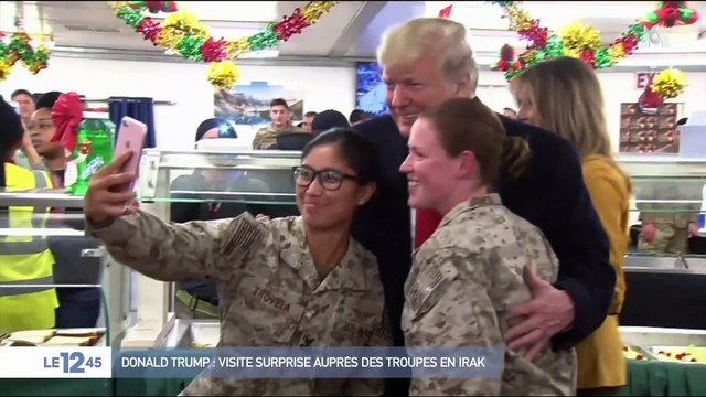 Donald Trump auprès des troupes en Irak