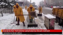 Elazığ'da Kar Temizleme Çalışmalarına Devam Ediliyor