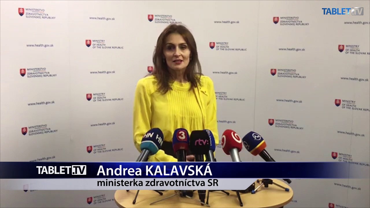 Brífing ministerky zdravotníctva A. Kalavskej