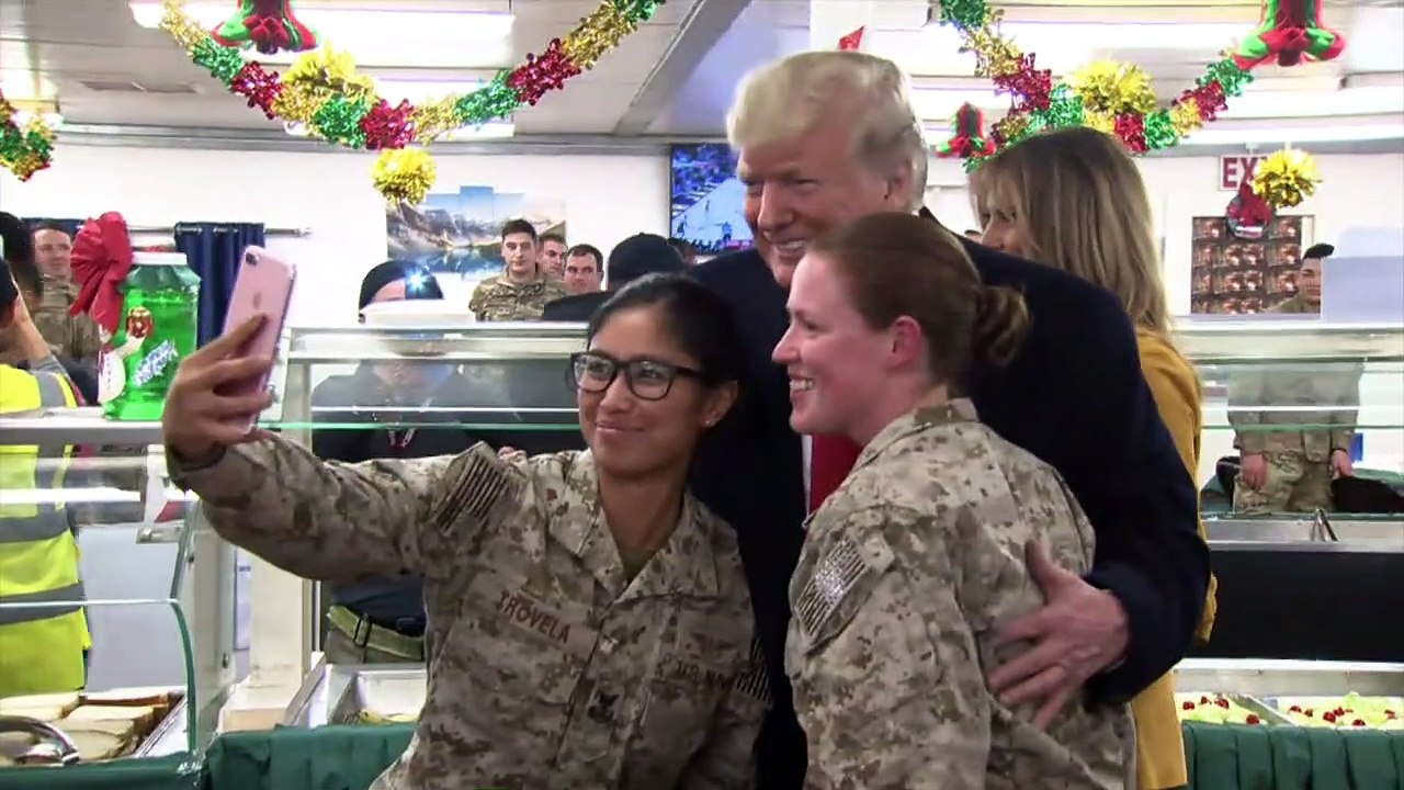 Trump verteidigt bei truppenbesuch im irak rückzug aus syrien
