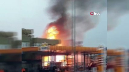 Petrol istasyonundaki çıkan yangın söndürüldü