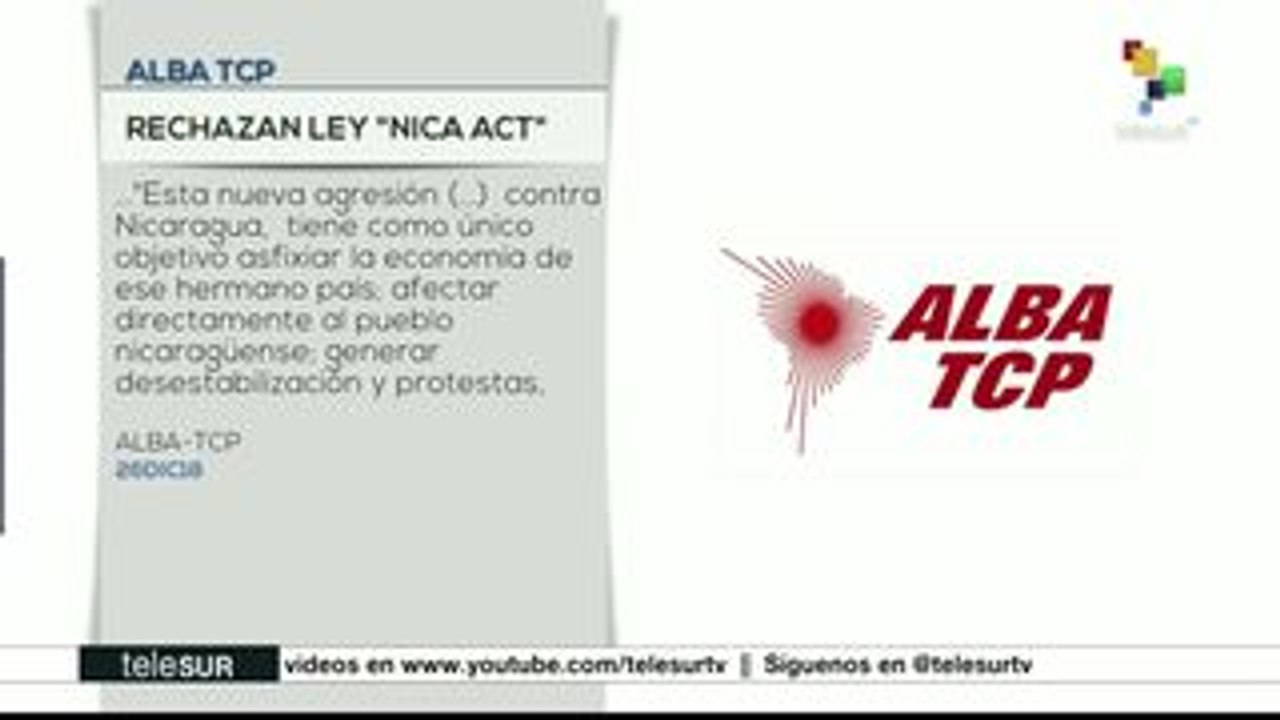 ALBA-TCP rechaza sanciones impuestas por EE.UU. contra Nicaragua