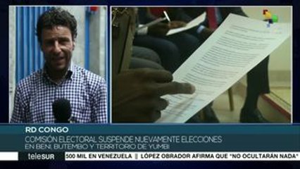 Suspenden elecciones en 3 ciudades congoleñas, se realizarán en marzo