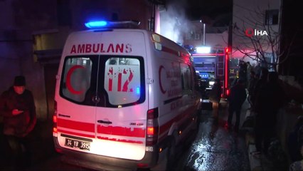 Suriyeli engelli anne ve oğlunun yaşadığı evdeki yangın paniğe neden oldu