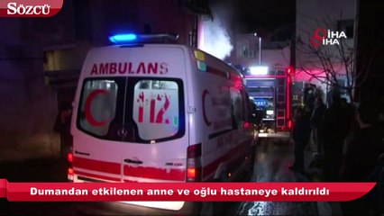 Engelli annesini yangından kurtardı