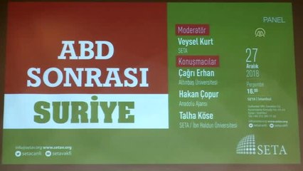 ABD Sonrası Suriye" Paneli