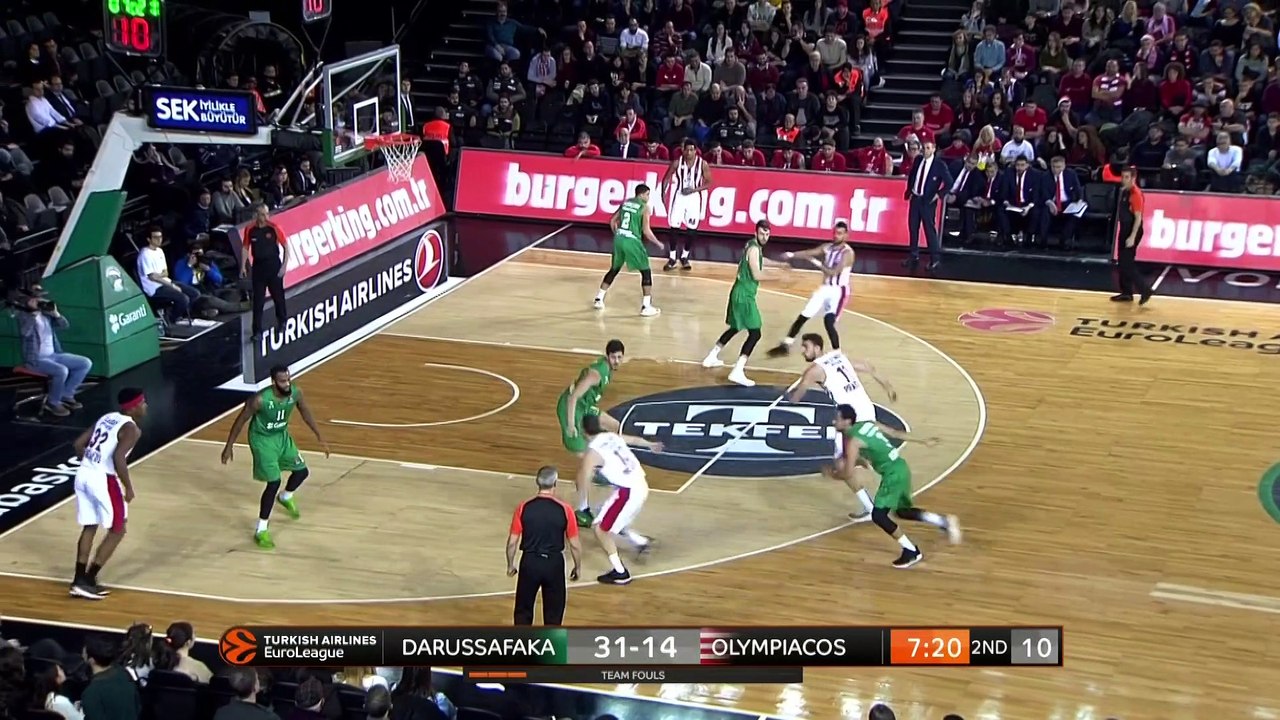 Darussafaka Tekfen Istanbul - Olympiacos Piraeus Highlights | Turkish Airlines EuroLeague RS Round 15