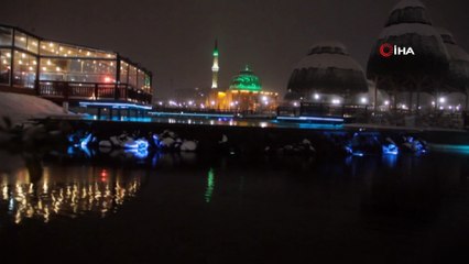 Elazığ’da karla beraber kartpostallık görüntüler ortaya çıktı