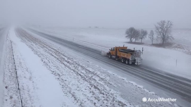Snow and wind whip through the High Plains