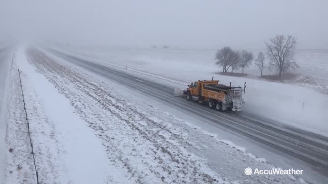Snow and wind whip through the High Plains