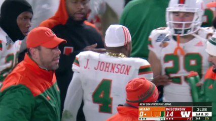 Miami vs. Wisconsin Pinstripe Bowl Highlights (2018)