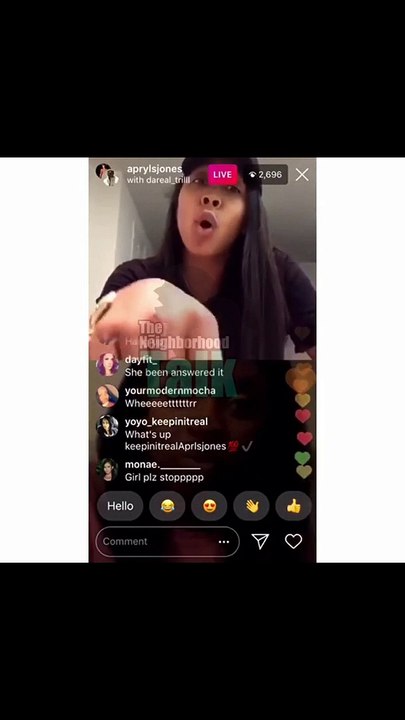 Apryl Jones curses out a fan on IG Live who asks her if she and Lil Fizz smashed, accusing Moniece of getting all this started, asking the girl who is she to ask her who she is sleeping with #LHHH