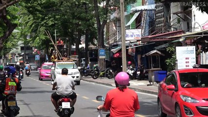 Strange Way To Ride In Pick-Up Truck