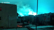 Transformer fire reported at NYC power plant lights up night sky