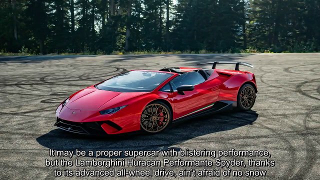 Lambo Huracan Performante Powerslides On Ski Slope, Urus Joins The Party
