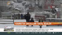 Kars'ta okullar tatil edildi