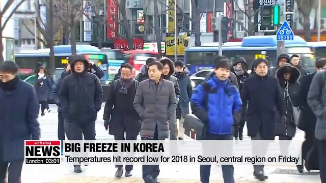 Temperatures hit record low for 2018 in Seoul, central region