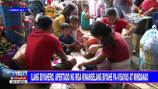 Ilang biyahero, apektado ng mga kinanselang biyahe pa-Visayas at Mindanao