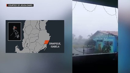 WATCH: Heavy rain pour at the municipality of Dinapigue, Isabela brought by tropical depression #UsmanPH