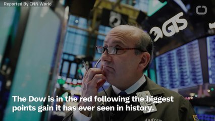 Dow On Decline After Largest Gains In History