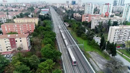 Marmaray ilk kez banliyö hattına çıktı