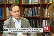 Evalúan apelación a impedimento de salida del país de Mark Vito