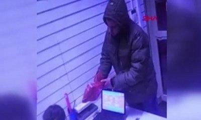 Saç kurutma makinesi ile soygun kamerada