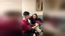 Emotional moment US woman who lost her dog receives surprise puppy for Christmas