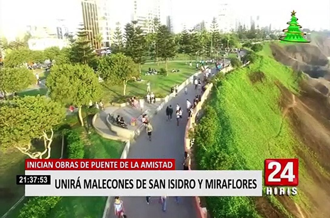 Alcalde Muñoz coloca primera piedra a puente que conectará Miraflores y San Isidro