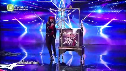 Captain Jack Sparrow Does Magic on Arab's Got Talent -  Magicians Got Talent
